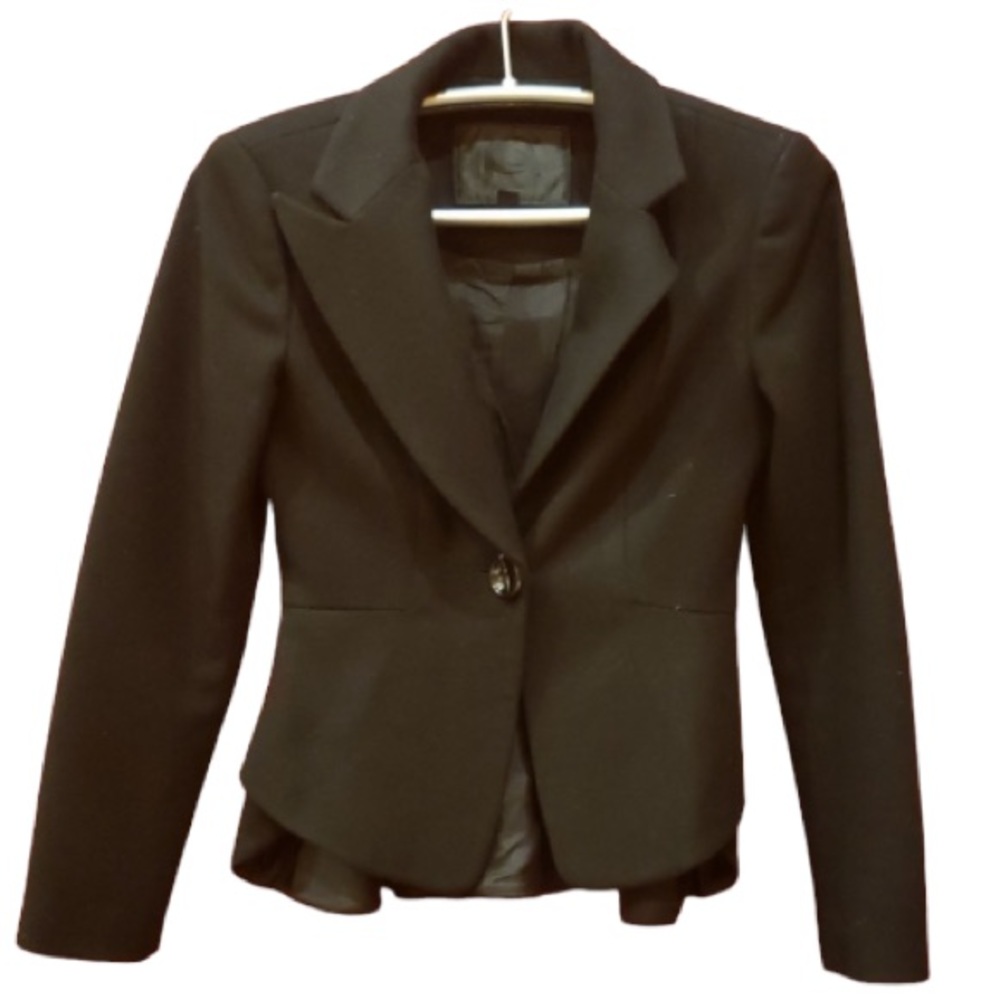 Bebe wool peplum blazer